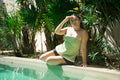 Top strapless con encaje